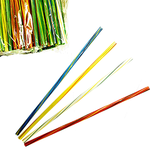 картинка Трубочки без изгиба витая полоса D=0.8,L=24см разноцветн.500шт 