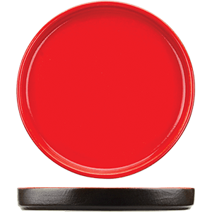 картинка Тарелка с бортом D=200,H=25мм «Кармин» керамика красный,черный 