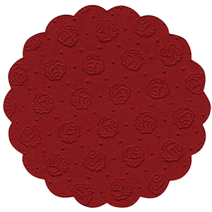 картинка Настол.подкладки круж. D=9см , 9-слойные 20шт бум. салфет.бордо 