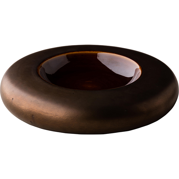 картинка Тарелка для презентаций 165мл.D=22,H=5см.«Ро дизайн бай кевала» керамика коричнев. 