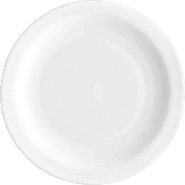картинка Тарелка мелкая D=195,H=18мм «Кейрвейр» стекло белый 