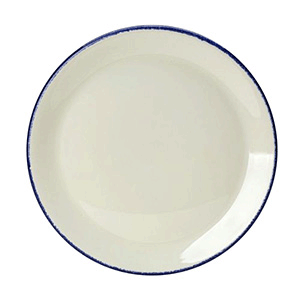 картинка Тарелка мелкая D=20.3см белый,синий «Блю дэппл» фарфор 