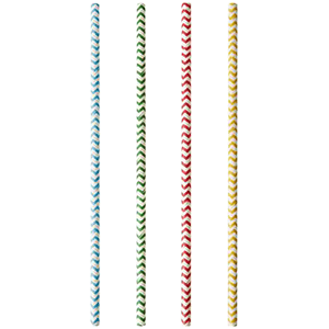 картинка Трубочки «Зигзаг» (100шт) бумага, D=6,L=200мм;разноцветн. 