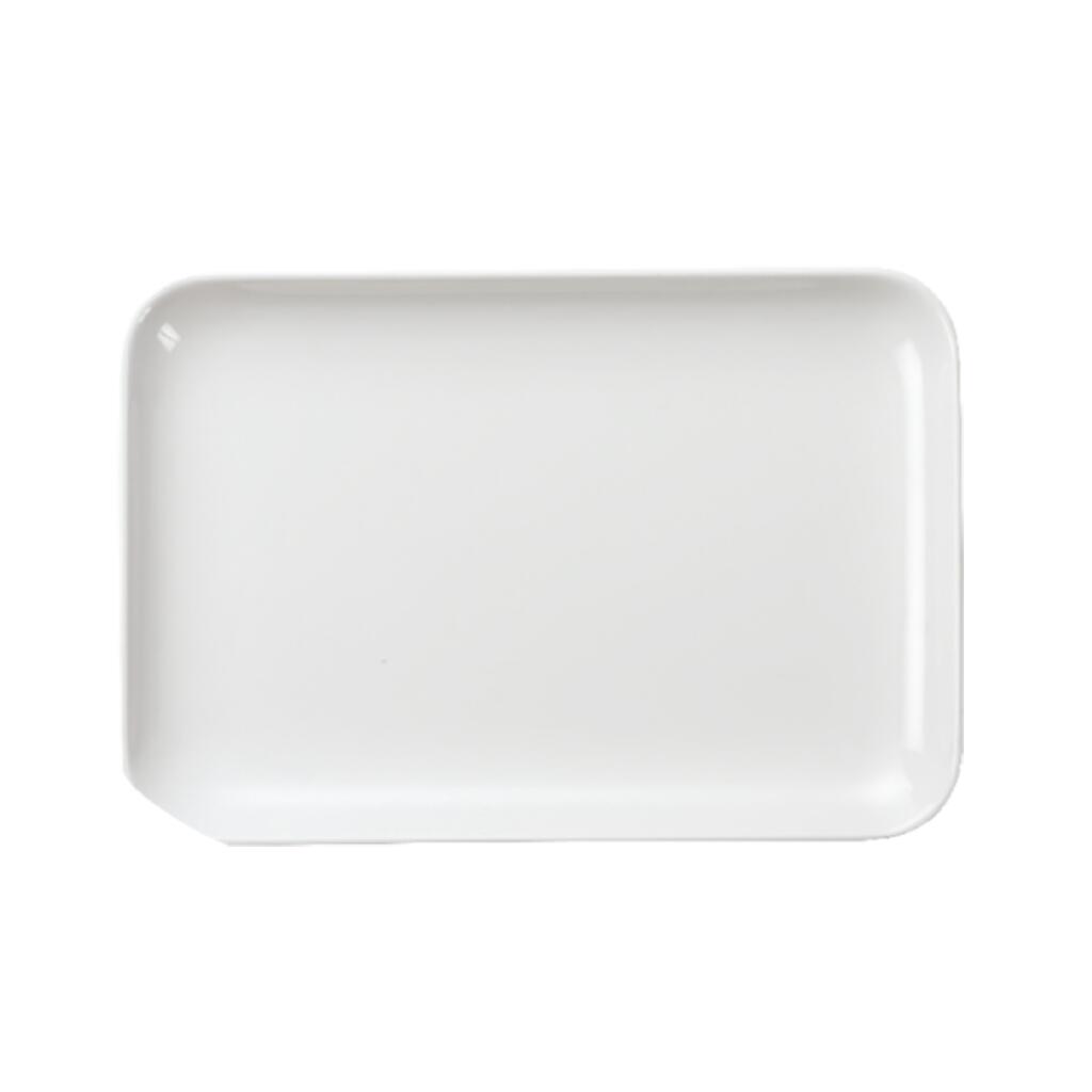 картинка Блюдо 24,8*17,1*1,9 см прямоуг. с бортом White пластик меламин 