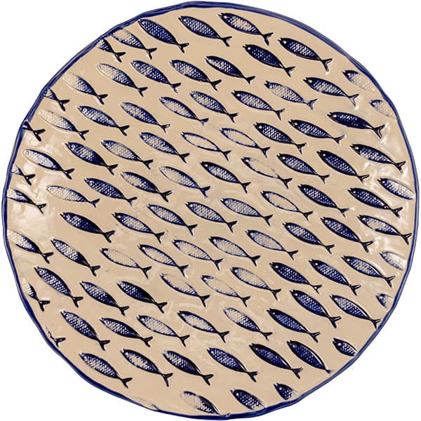 картинка Тарелка D=240,H=35мм.«Талассиос» мелкая керамика бежев.,синий 