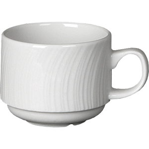 картинка Чашка чайная 210мл D=8,H=6.5,L=10.5см «Спайро» белый 