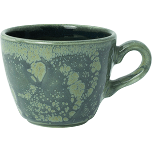 картинка Чашка кофейная 85мл.D=65мм.бежев,зелен.«Аврора Везувиус Бернт Эмералд» 