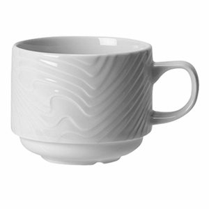 картинка Чашка кофейная 80мл. D=6.5,H=4,L=9см. белый «Оптик» фарфор 