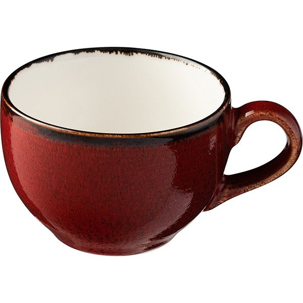 картинка Чашка чайная 200мл «Джаспер» фарфор,белый,красный 