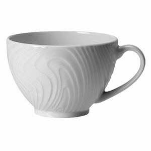 картинка Чашка чайная  225мл. D=9.4,H=6.5,L=11.5см. белый «Оптик» фарфор 