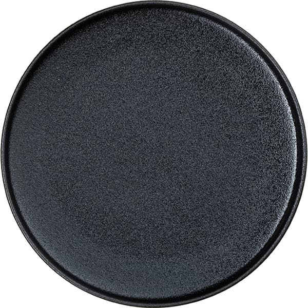 картинка Тарелка мелкая D=20,H=2см «Кунстверк Блэк» с бортом, фарфор, черный 