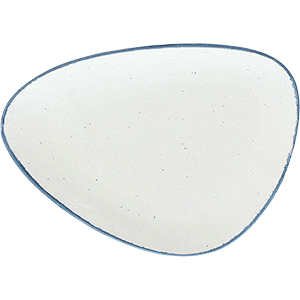 картинка Тарелка мелкая L=28,B=20.5см.«Органика» фарфор белый,синий 