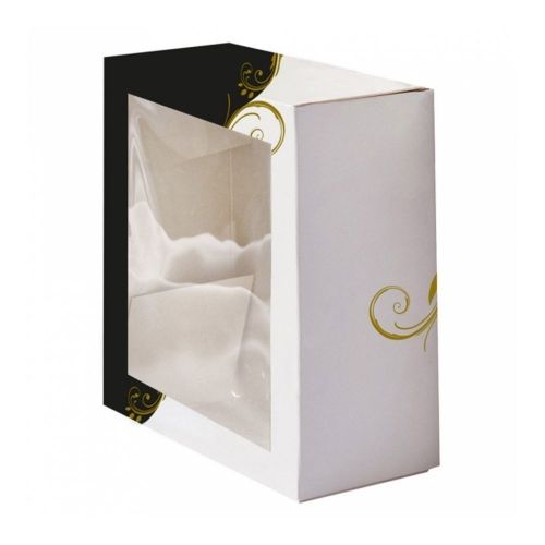 картинка Коробка для торта  с окном 32x32x10 см картон, белая - 1 шт  GDP 