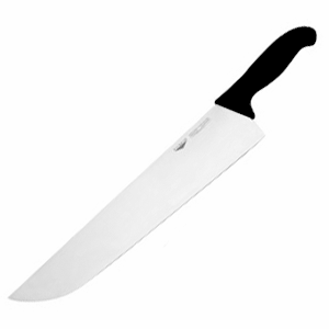 картинка Нож поварской сталь,пластик L=36см черный 