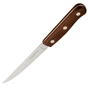 картинка Нож для стейка L=11.5/21.5,B=1.6см сталь нерж.,дерево 