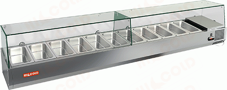картинка Витрина холодильная к столам для пиццы VRTG 6 к PZ3 (со стеклом) 