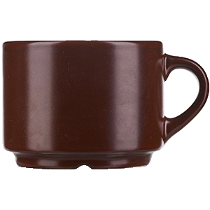 картинка Чашка чайная 200мл. D=8,H=6см.«Шоколад» фарфор тем.корич. 