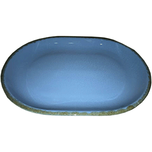 картинка Блюдо овал. L=31/22см «Синий крафт» керамика, голуб. 