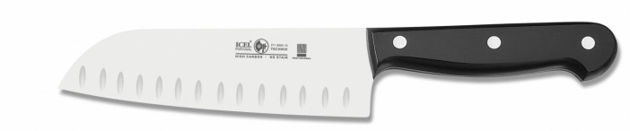 картинка Нож японский с бороздками Santoku 180/300 мм TECHNIC 