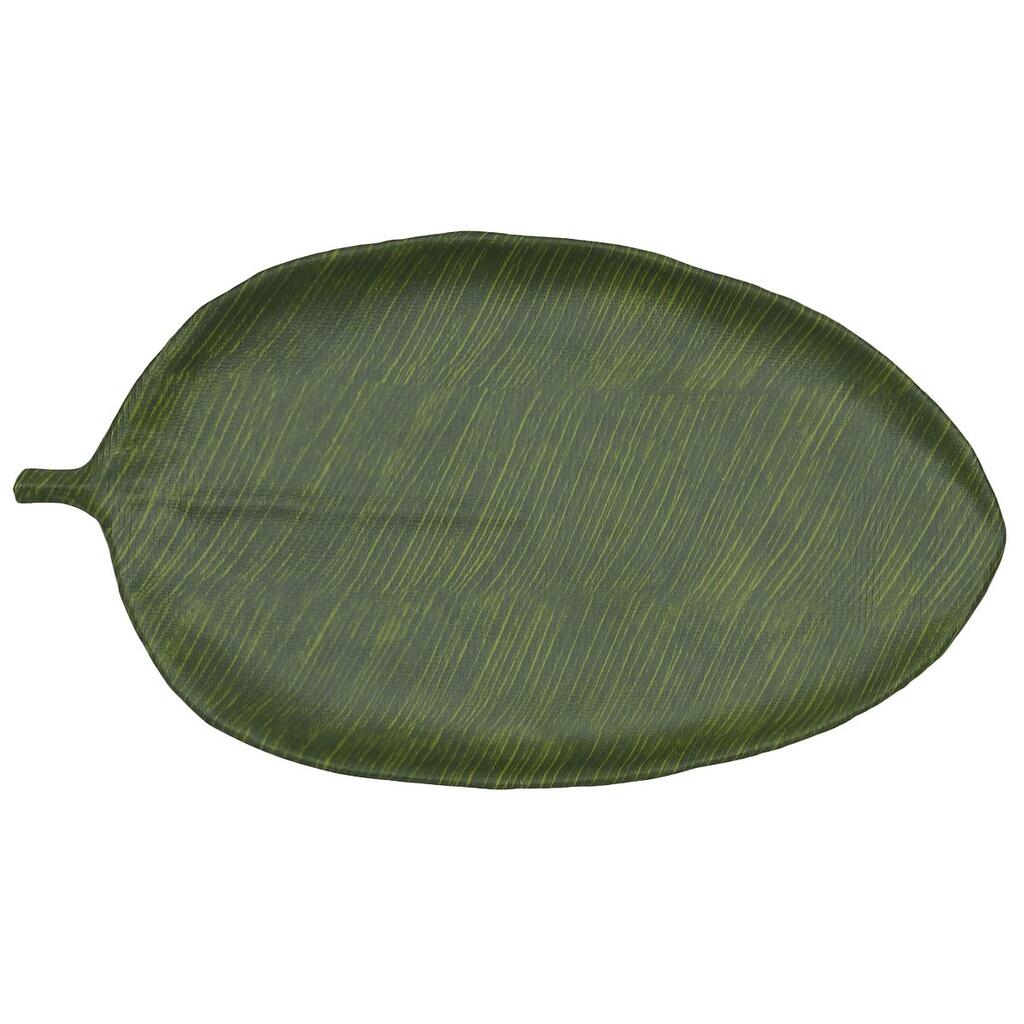 картинка Блюдо 53,5*29*3 см овальное Лист Green Banana Leaf пластик меламин 