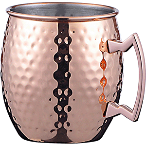 картинка Кружка для коктейлей 500мл чеканная сталь нерж.,медь«Московский мул» 