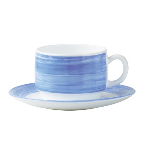 картинка Чашка 190 мл. чайная голубой край Браш 