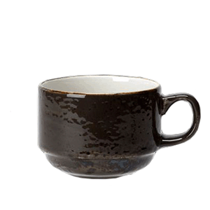 картинка Чашка чайная 225мл. D=8,H=6,L=11см. серый «Крафт» фарфор 