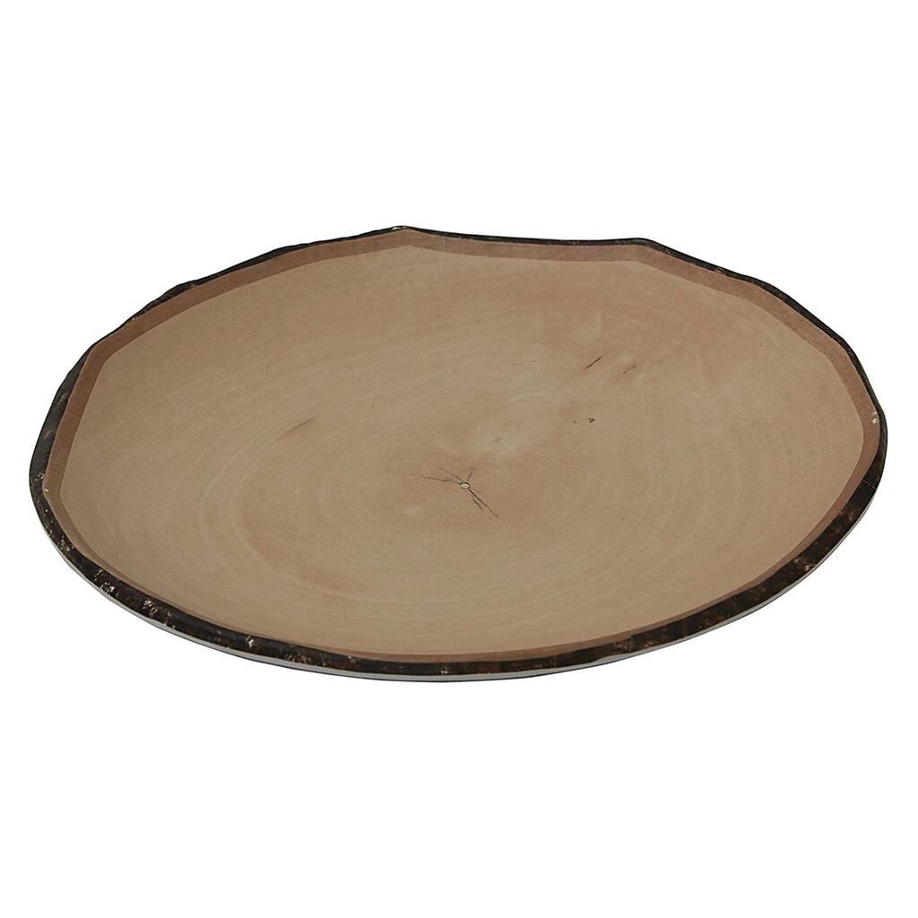 картинка Блюдо 27,5*2,5 см круглое Timber Brown пластик меламин 