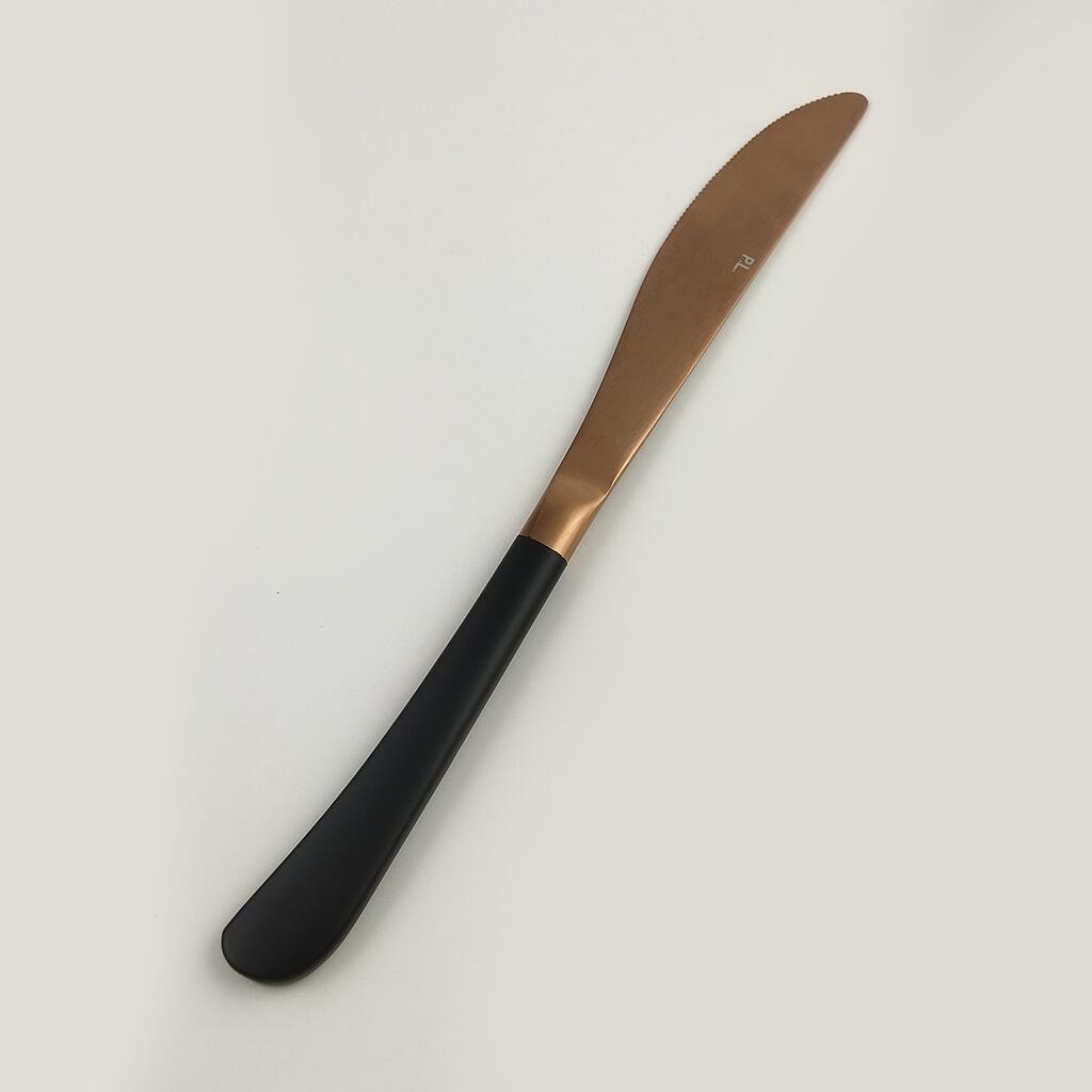 картинка Нож столовый 23,1 ручка матовый черный, медь PVD Provence 