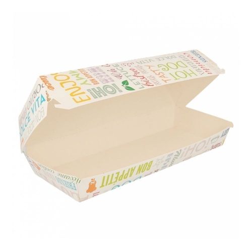 картинка Коробка картонная для панини, хот-дога "PAROLE" 26x12x7 CM, 50шт/уп  Garcia D. 