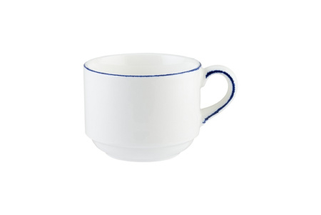 картинка Чашка 210 мл. чайная d=82 мм. h=65 мм. штабелир. Ретро синий край (блюдце E101BNC01CT) 