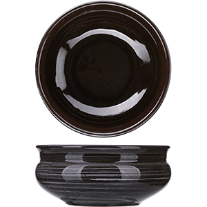 картинка Тарелка глуб.800мл. D=16см.«Маренго» керамика коричнев. 