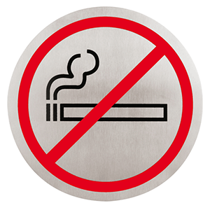 картинка Табличка «Не курить» D=16см сталь нерж. 