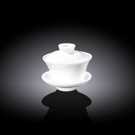 картинка Кружка 240 мл. d=100 мм. h=60 мм. для заваривания чая, без ручки, с крышкой и блюдцем Wilmax 