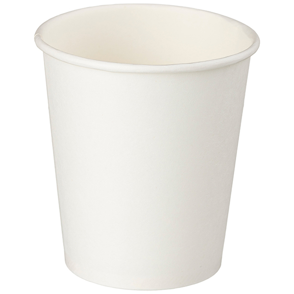 картинка Стакан для горячих напитков одноразовый однослойный[100шт], бумага, 185мл, D=73,H=80мм, белый 