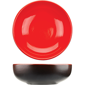 картинка Салатник 1л. D=185,H=65мм «Кармин» керамика красный,черный 