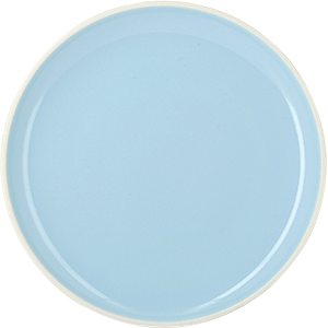 картинка Тарелка D=200,H=25мм голуб.,белый «Колор лаб» фарфор 