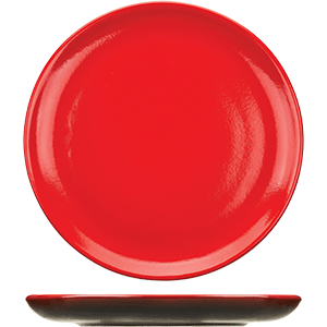 картинка Тарелка плоская D=27см без полей «Кармин» керамика красный,черный 
