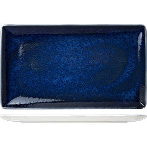картинка Блюдо прямоугольное L=27,B=16,5см «Визувиус Ляпис» фарфор синий 