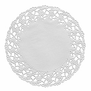 картинка Настол.подкладки круж. 250шт бумага D=12,H=1.6,L=12,B=12см белый 