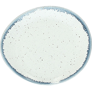 картинка Тарелка для хлеба D=16см.«Органика» фарфор белый,синий 