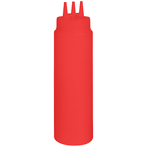 картинка Емкость для соусов 690мл, с тремя носиками, красная 