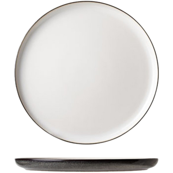 картинка Тарелка десертная D=215,H=15мм.белый,черный.«Сиель блан» керамика 