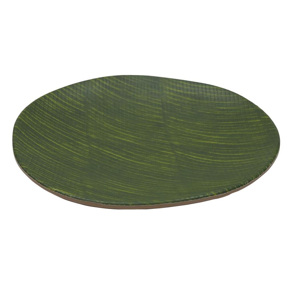 картинка Блюдо 20,5*3 см круглое Green Banana Leaf пластик меламин 