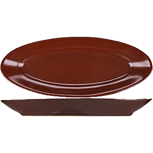 картинка Блюдо овал.L=28,B=11.5см. «Шоколад» фарфор коричнев. 