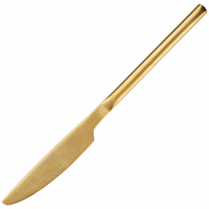 картинка Нож столовый «Саппоро бэйсик» сталь нерж.,L=22см,золотой,матовый 