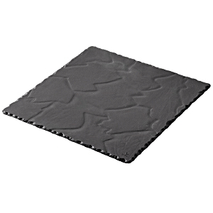 картинка Блюдо квадратное L=25.5,B=25.5см черный,матовый «Базальт» фарфор 