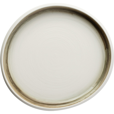 картинка Тарелка с высоким бортом H=33,L=252,B=238мм «Айсио» фарфор,белый,серый 