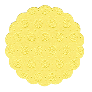 картинка Настольн. подкладки 9-слойная 20шт бум. салфет. D=9см желт. 