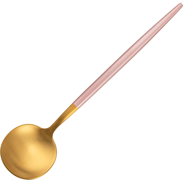 картинка Ложка столовая L=215,B=48мм.«Стил Пинк Голд Мэтт»сталь нерж.золотой,розов. 